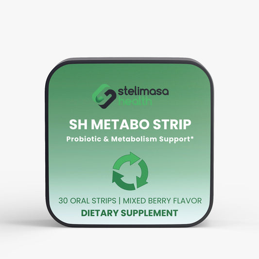 SH Metabo Strip | 10 Billion CFU Probiotic + Prebiotic Gut Health Oral Strips - 30 Day Supply - Stelimasa Health