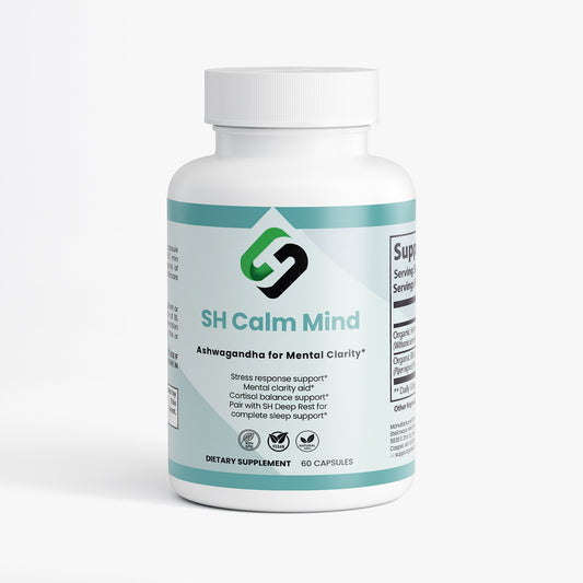 Organic Ashwagandha for Stress & Sleep - SH Calm Mind 2-Pack | 650mg, 120 Capsules