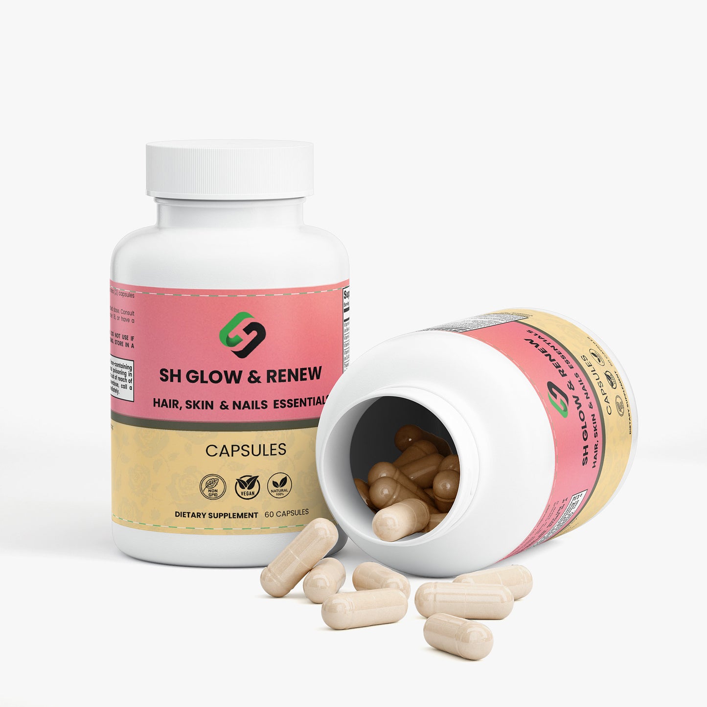 SH Glow & Renew | Biotin Hair, Skin & Nails Supplement – 60 Capsules