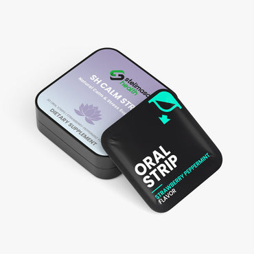 SH Calm Strip | L - Theanine & GABA Stress Support Oral Strips - 30 Day Supply - Stelimasa Health