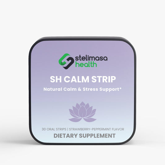 SH Calm Strip | L - Theanine & GABA Stress Support Oral Strips - 30 Day Supply - Stelimasa Health