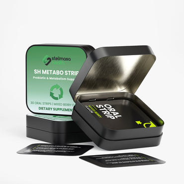 SH Metabo Strip | 10 Billion CFU Probiotic + Prebiotic Gut Health Oral Strips - 30 Day Supply - Stelimasa Health
