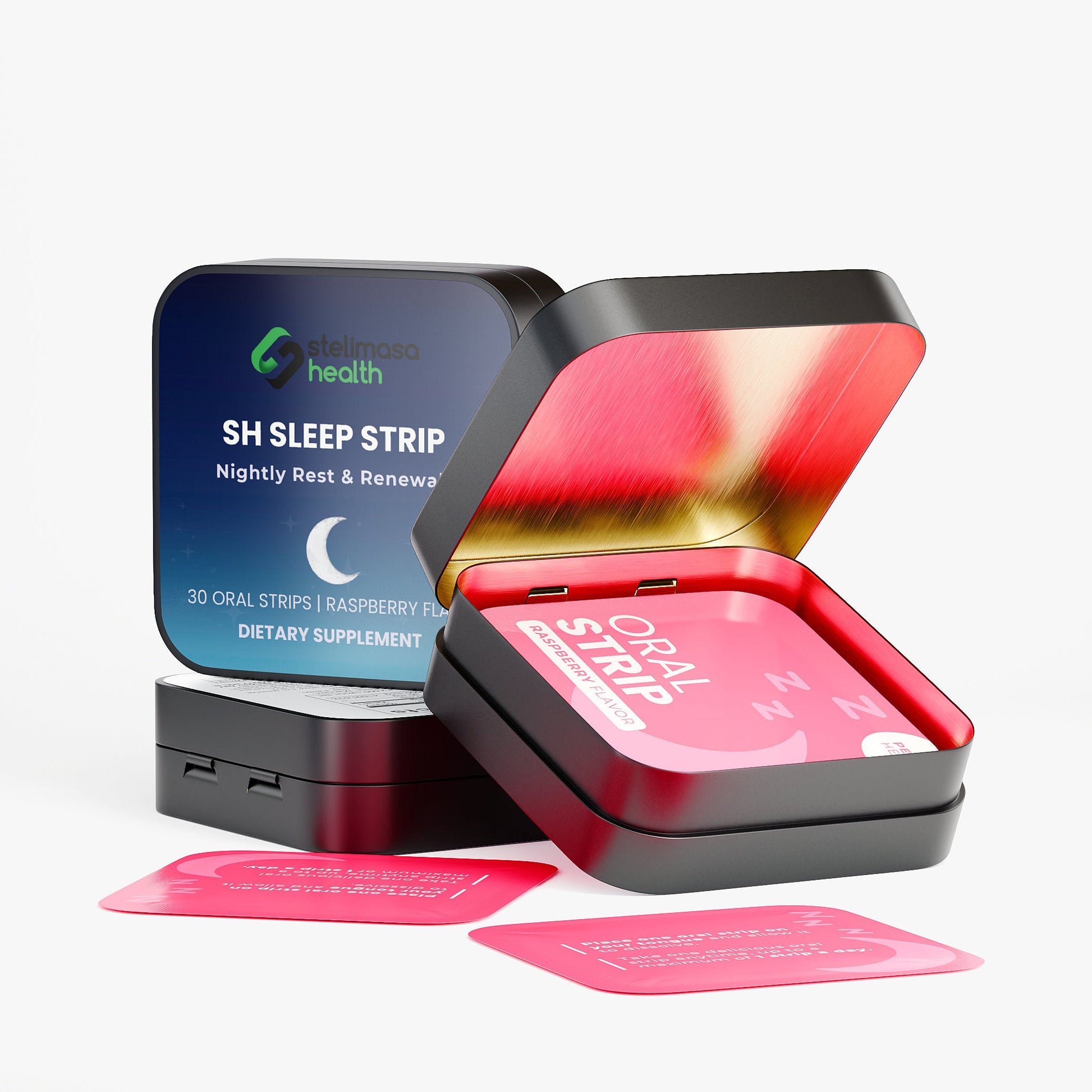 SH Sleep Strip | Melatonin & Herbal Sleep Support Oral Strips - 30 Day Supply - Stelimasa Health